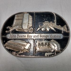 Vintage John Deere Machinery Belt Buckle 1985 Hay